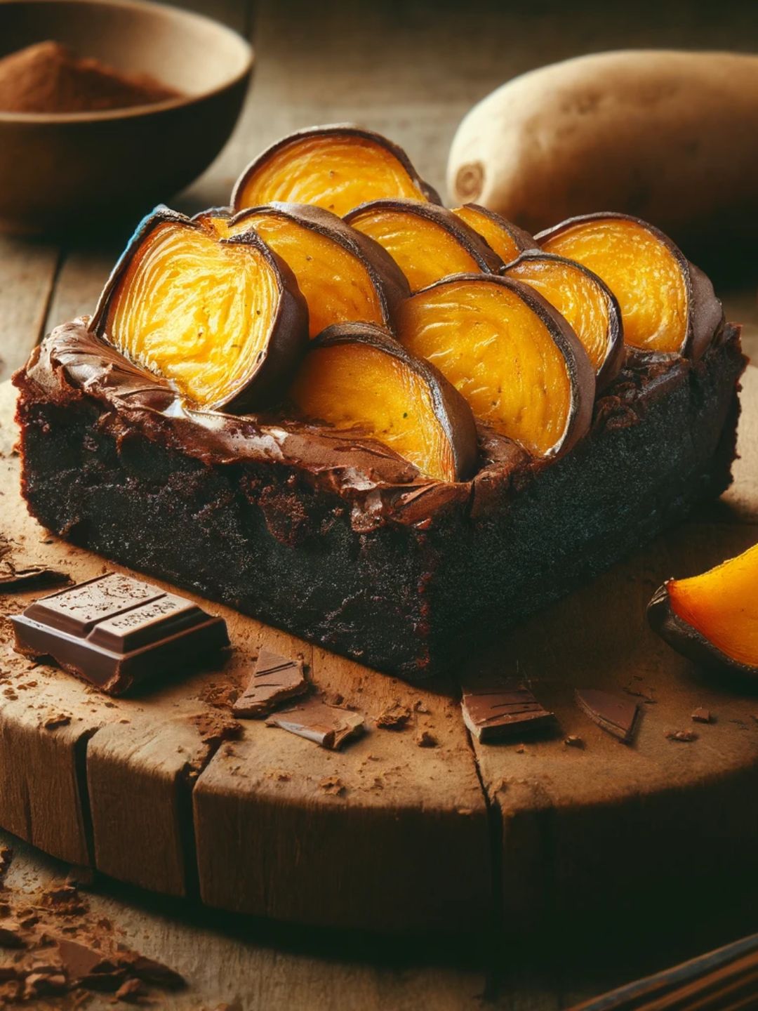 Brownies Saudáveis com Chocolate e Batata Doce