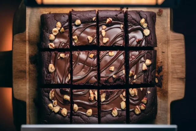 Brownie de chocolate com nutella