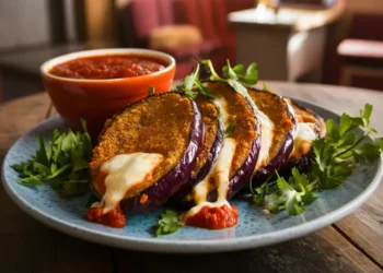 Berinjela Recheada com queijo