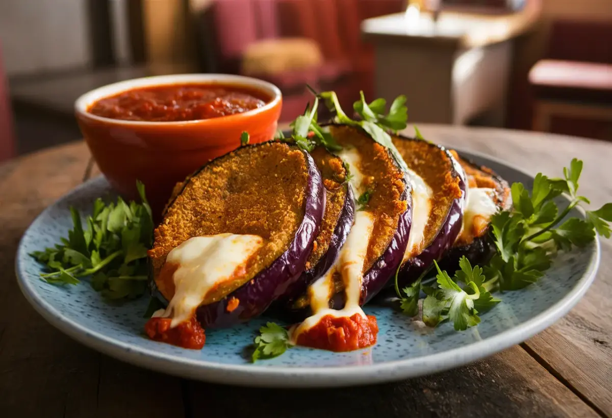 Berinjela Recheada com queijo