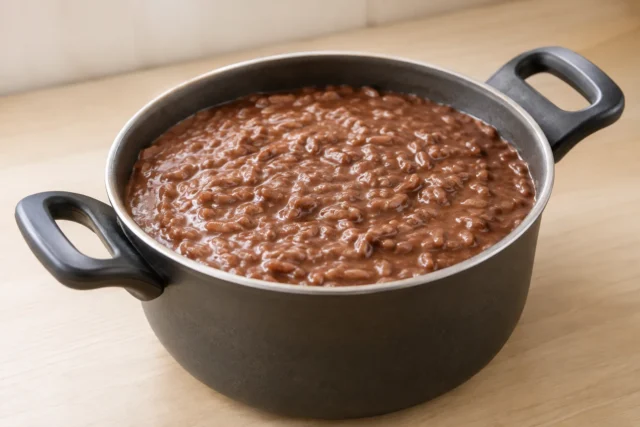 Foto de arroz doce com Nutella cremoso e fácil pronto para servir